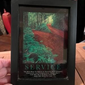 Black wood frame with motivational quote for work 8x6
